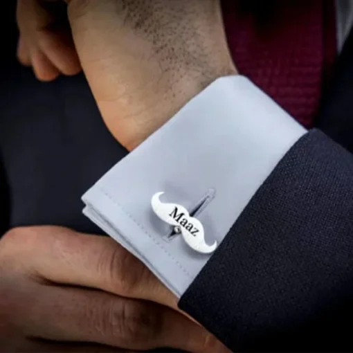 Mustache Name Cufflinks