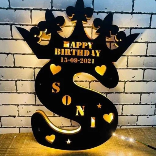 Personalized Wooden LED Letter Lights with Name
