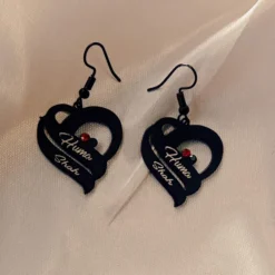 Personalized Blackk Earrings
