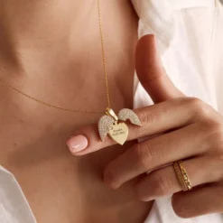 Personalized Open Heart Necklace
