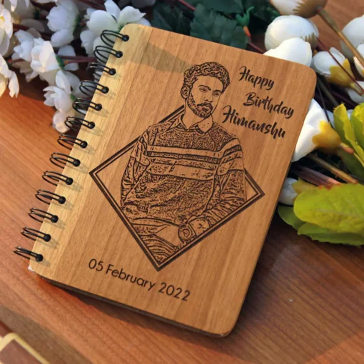 Personalized Wooden Notebook Cover