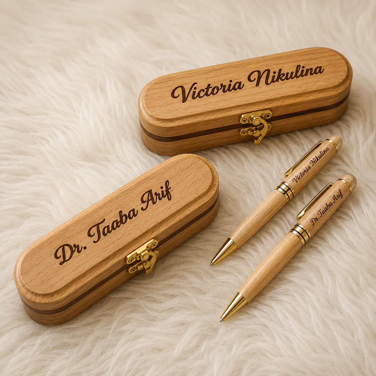 Personalized Wooden Pen with Box