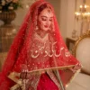 Red Nikkah Dupatta with Name