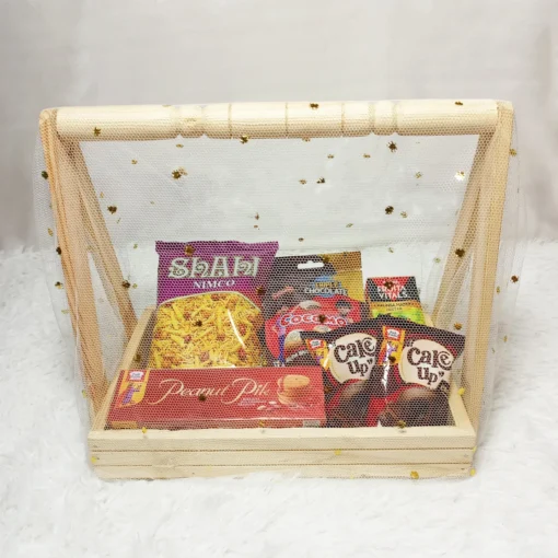 Snack Delight Basket with Packaging