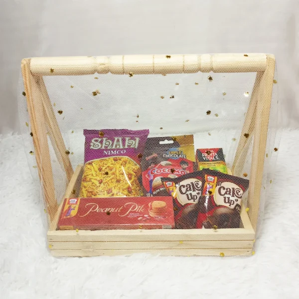 Snack Delight Basket with Packaging