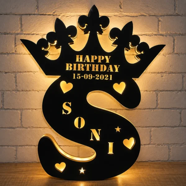 Wooden LED Letter Lights with Name