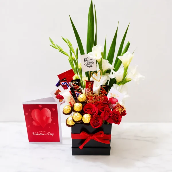 Chocolate & Roses Floral Gift Box
