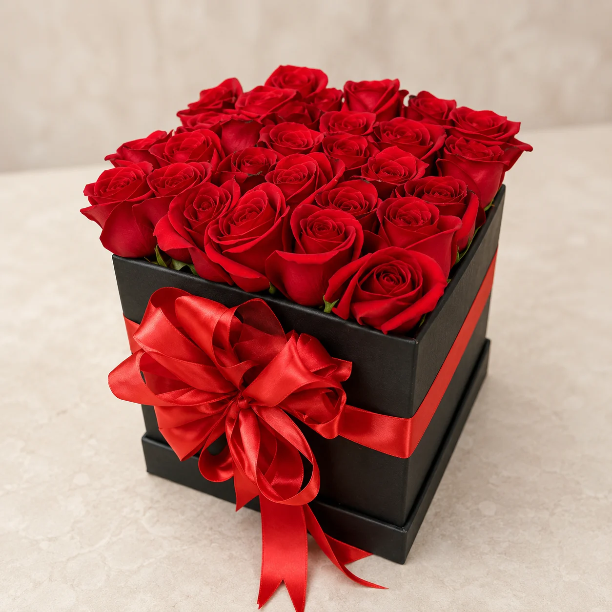 Elegant Red Roses Box