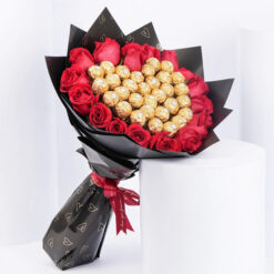 Ferrero Rocher & Red Roses Luxury Bouquet