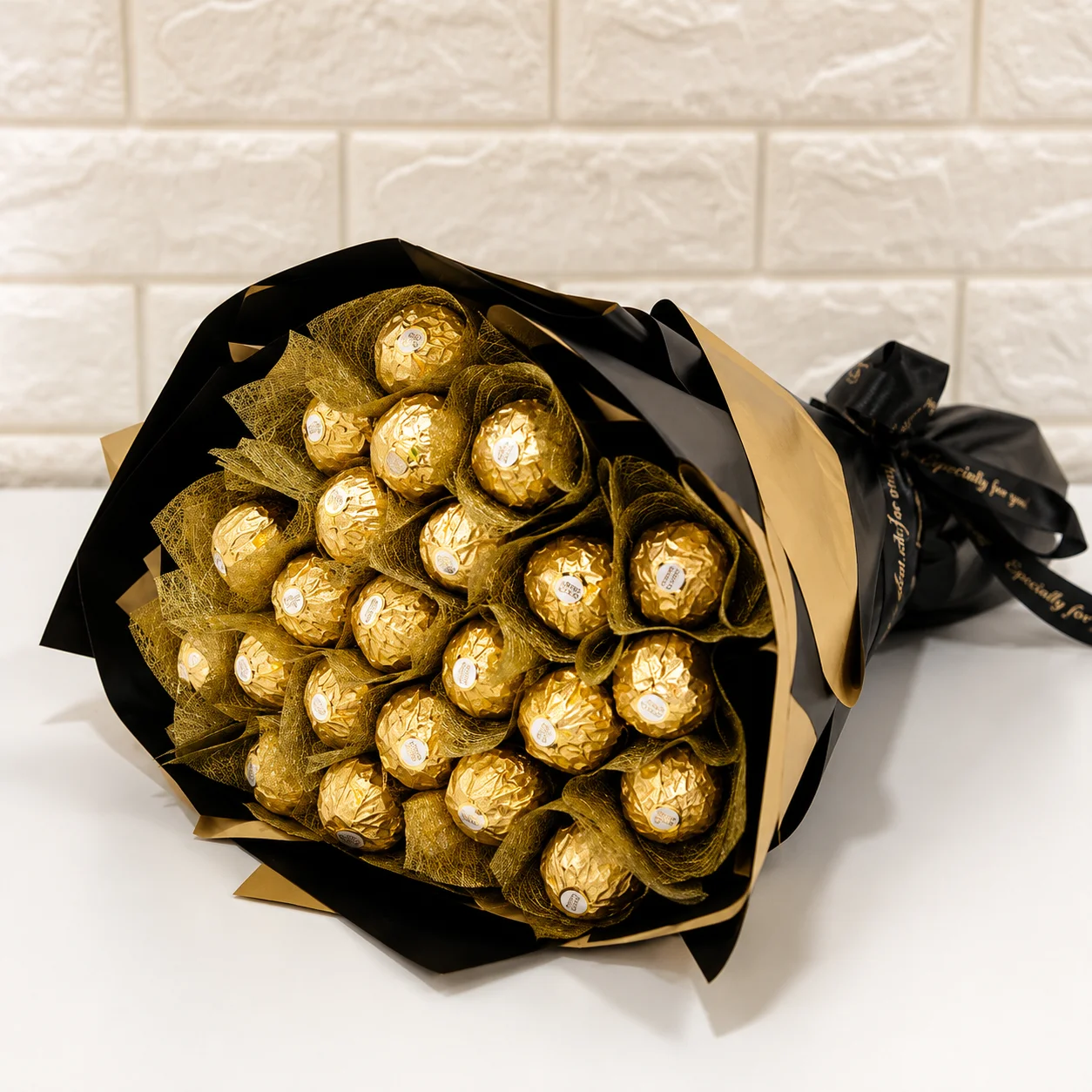 Golden Ferrero Rocher Chocolate Bouquet