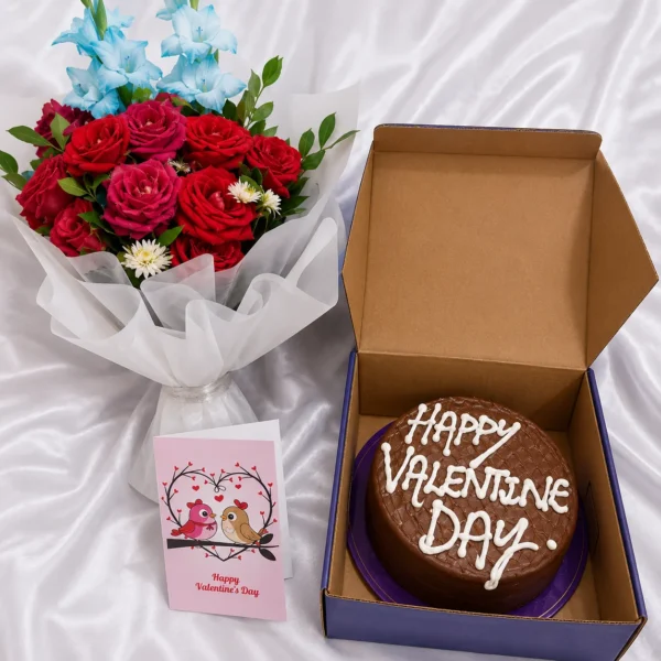 Love Blooms & Chocolate Cake Combo