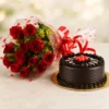 Red Roses & Chocolate Cake Surprise