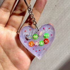 Ammi Jaan Heart Resin Keychain