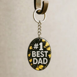 Best Dad Resin Keychain