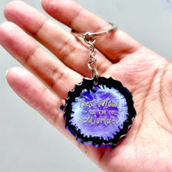 Best Mom in the World Resin Keychain