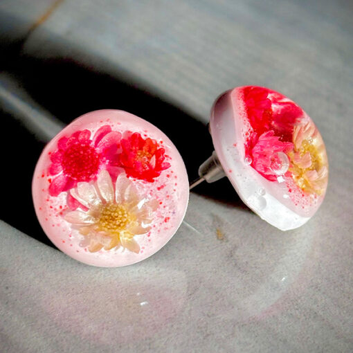 Bloom Round Resin Studs