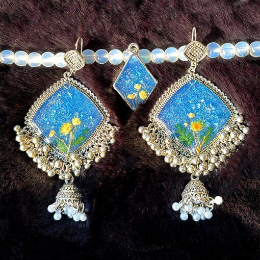 Blue Handcrafted Jewelry Set