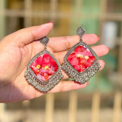 Daisy Elegance Earrings Red