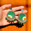 Emerald Resin Earrings