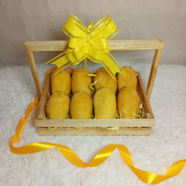 Fresh Mango Wooden Basket