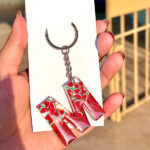 Fruity Alphabet Resin Keychain