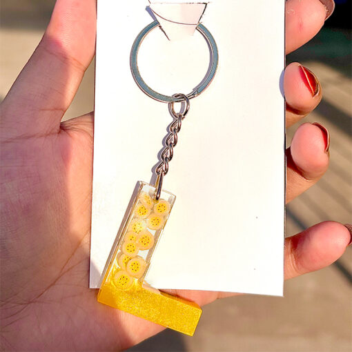 Fruity Alphabet Resin Keychain - Image 4