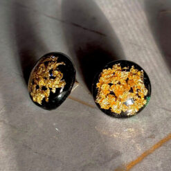 Gold Leaf Resin Studs