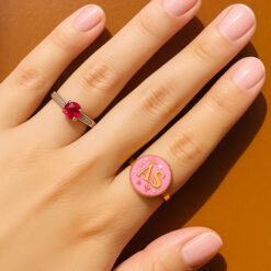 Initials Resin Art Ring