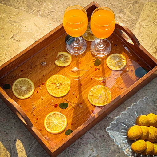 Juice Resin Wooden Tray