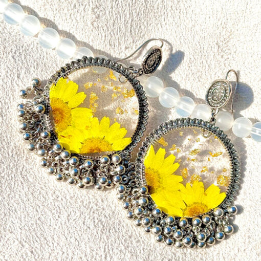 Meadow Glow Resin Earrings