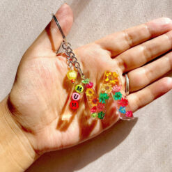 Mum Flower Resin Keychain