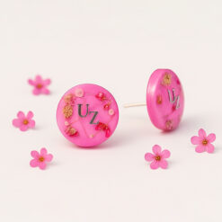 Personalized Resin Studs Pink