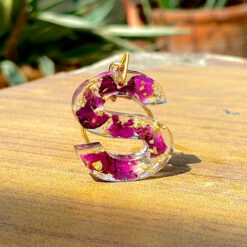 Petal Initial Alphabet Keychain