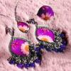 Purple Resin Jewellery Set