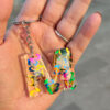 Radiant Initial Resin Keychain M
