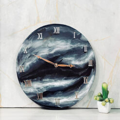 Resin Wall Clock Blackish