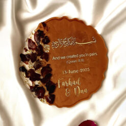 Resin Wedding Date Frame