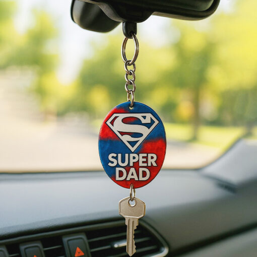 Super Dad Resin Keychain