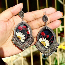 Vintage Resin Jhumka Earrings