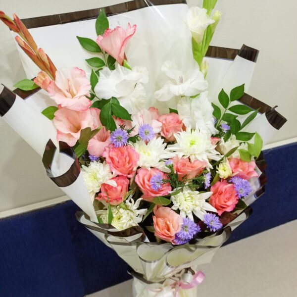 Pink and White Flowers Bouquet