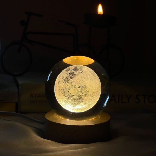 Crystal LED Night Moon Lamp