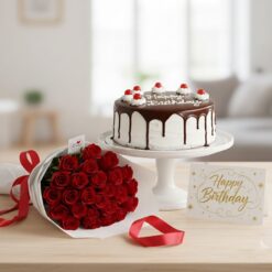 Birthday Rose & Cake Set
