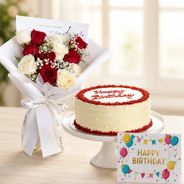 Birthday Velvet Bloom Combo