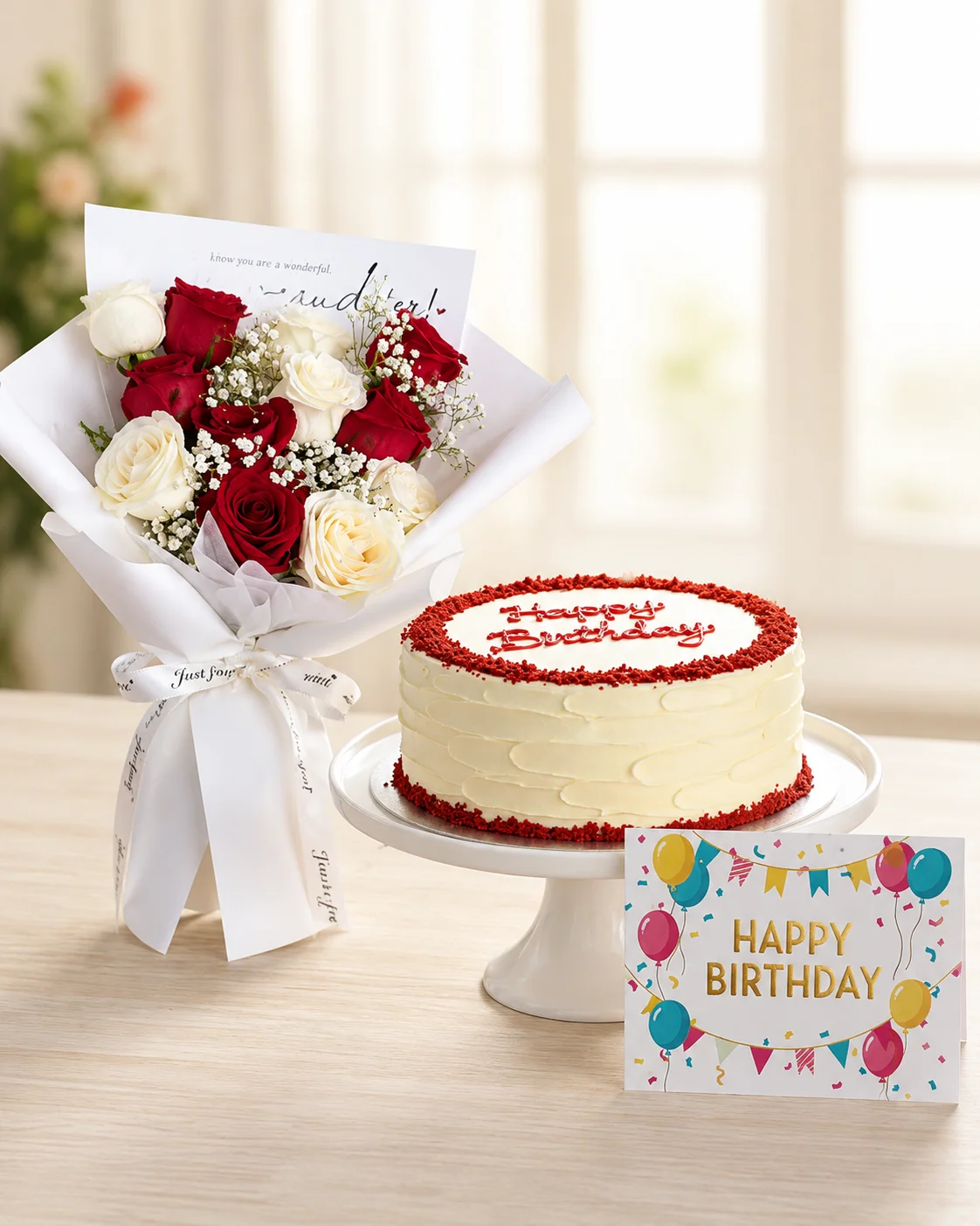 Birthday Velvet Bloom Combo