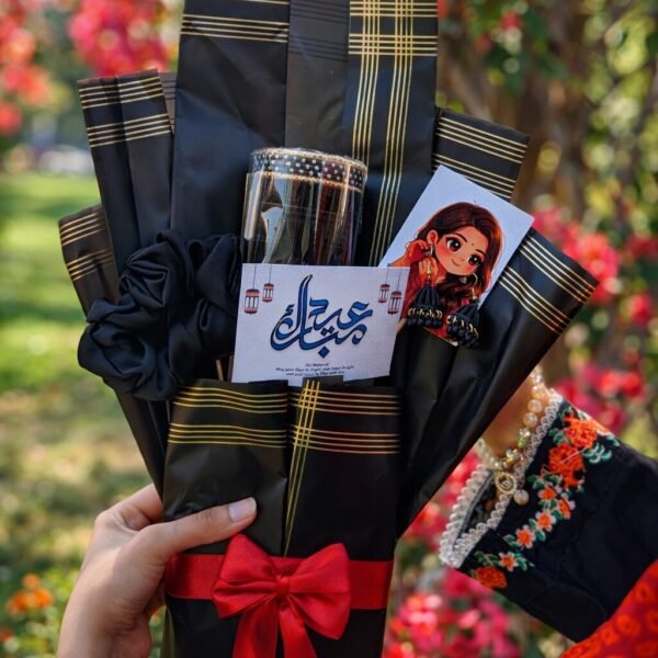 Black theme Eid Bouquet Gift