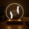 Couple Hands Name Lamp