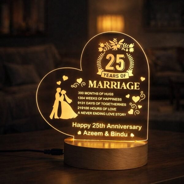 Custom Anniversary Lamp