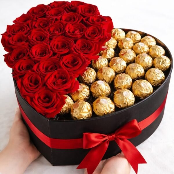 Golden Romance Heart Box