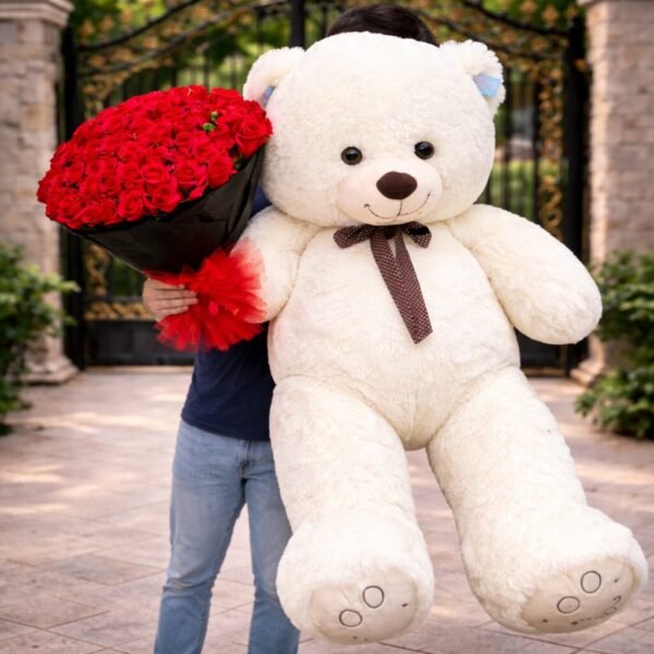 Grand Love Teddy & Rose Bouquet Gift
