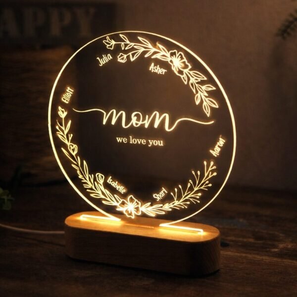 Mom Acrylic LED Lamp